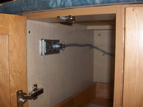 how to access junction box behind cabinets|cabinet electrical outlet box.